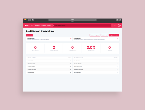 Sendbox — (YC W21) Merchant Dashboard