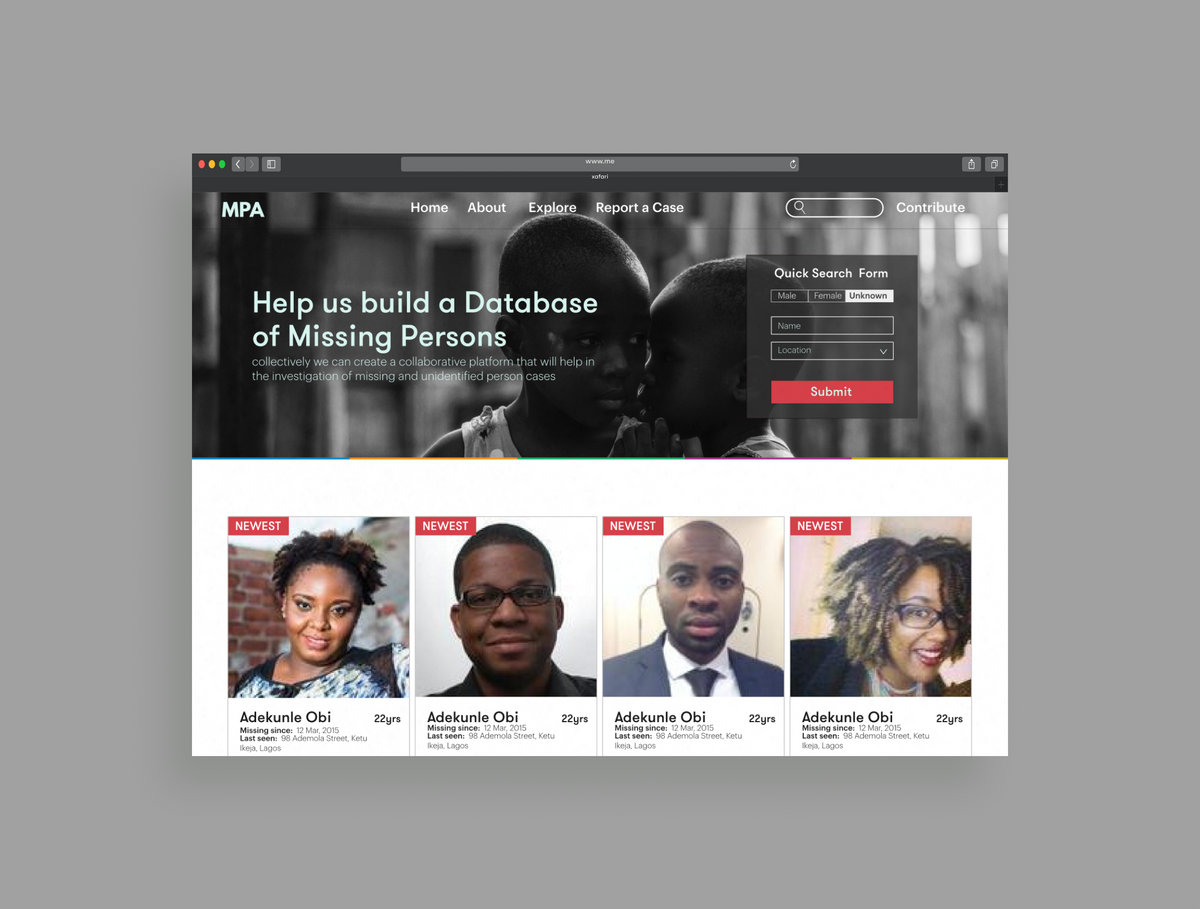 Open Missing Persons Archive