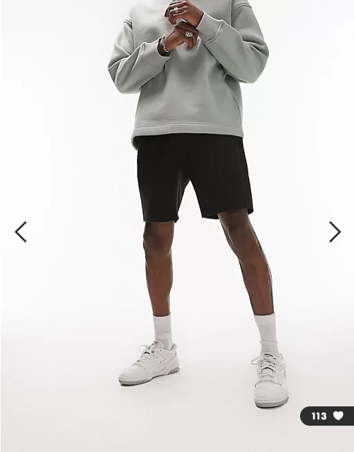 Topman 2 pack shorts in black and grey marl